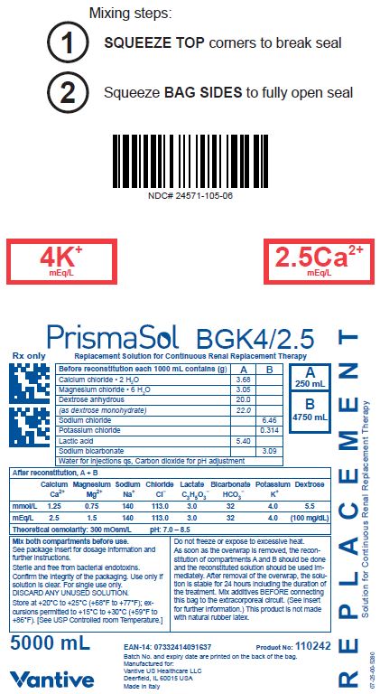 PrismaSol Representative Container Label BGK4/2.5