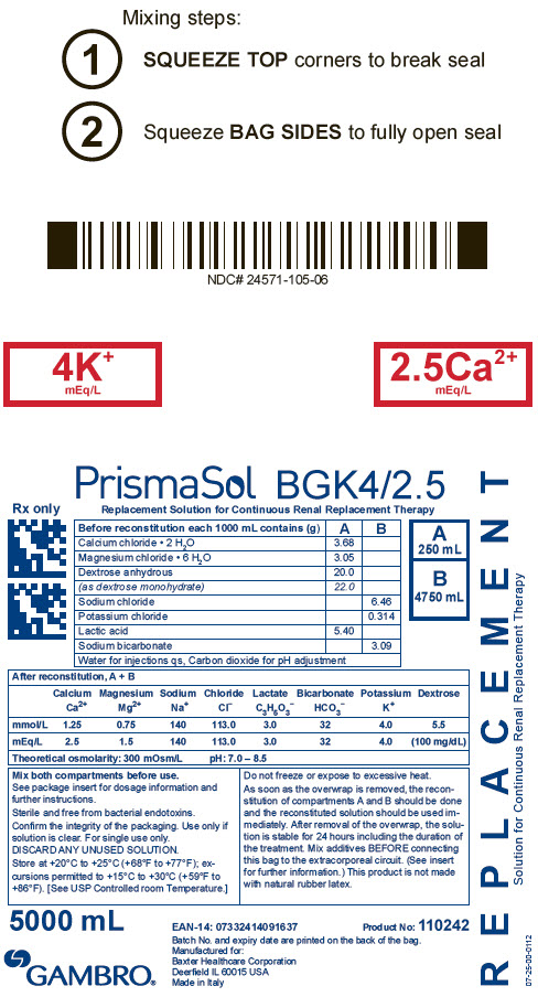 PrismaSol Representative Container Label BGK4/2.5