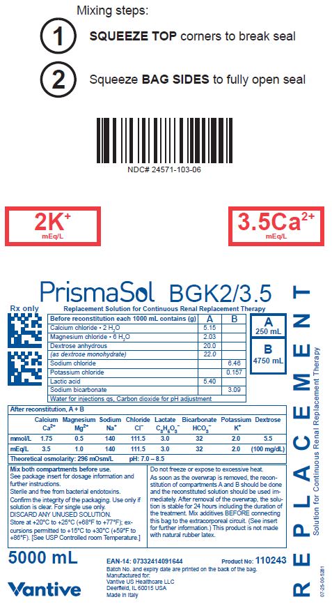 PrismaSol Representative Container Label BGK2/3.5