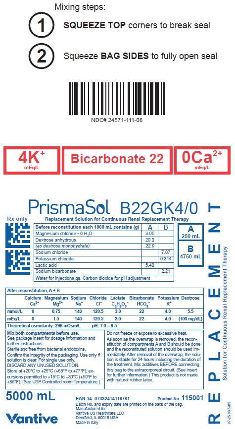 PrismaSol Representative Container Label B22GK4/0