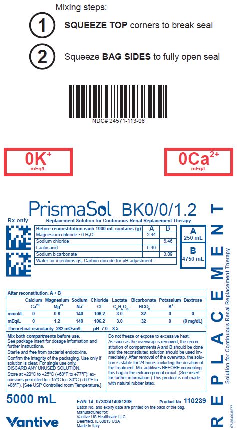 PrismaSol Representative Container Label BK0/0/1.2