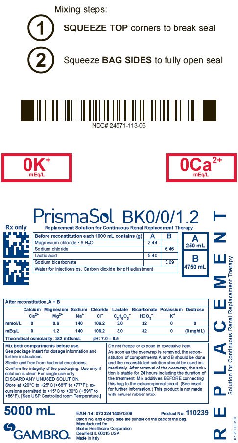 PrismaSol Representative Container Label BK0/0/1.2