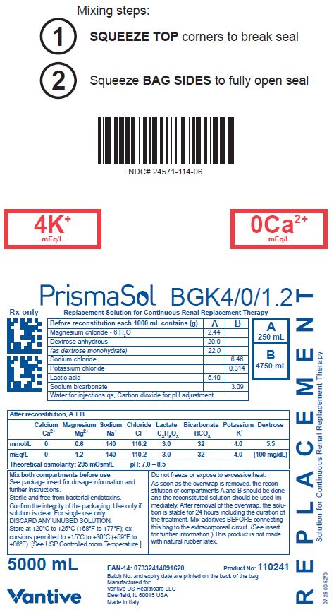 PrismaSol Representative Container Label BGK4/0/1.2