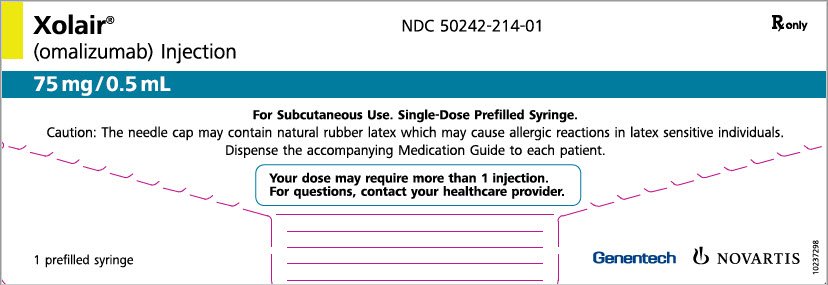 PRINCIPAL DISPLAY PANEL - 75 mg/0.5 mL Syringe Carton - 214-01