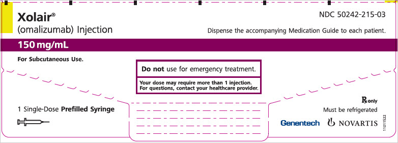 PRINCIPAL DISPLAY PANEL - 150 mg/mL Syringe Carton - 215-03