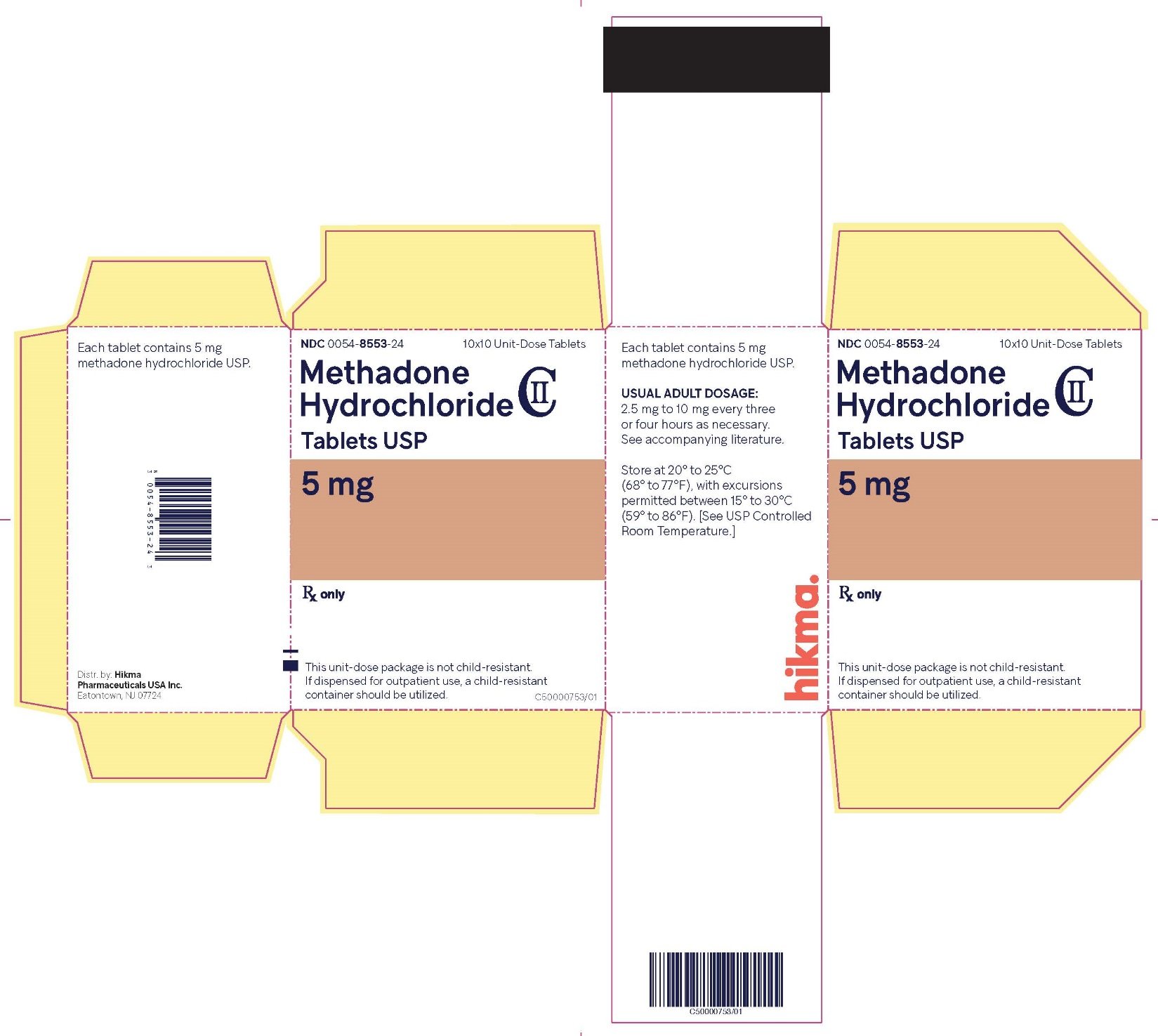 Methadone FDA prescribing information, side effects and uses