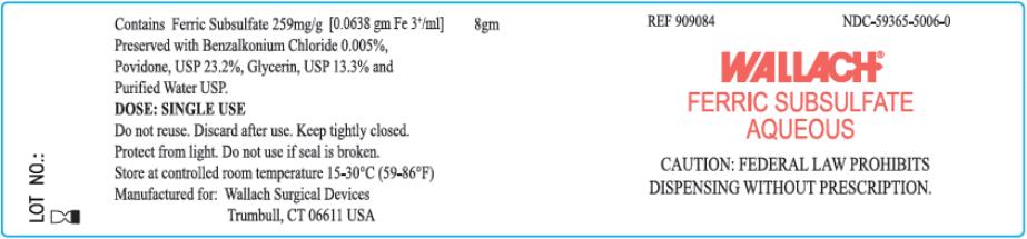 PRINCIPAL DISPLAY PANEL
8gm NDC 59365-5006-0
FERRIC SUBSULFATE
AQUEOUS
