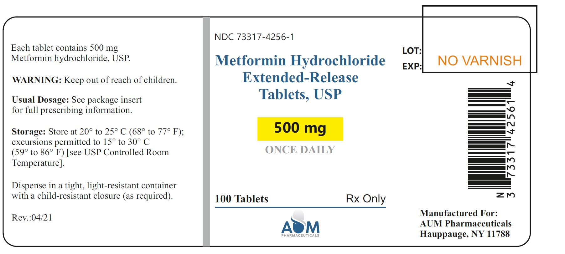 Metformin Extended Release Tablet - FDA prescribing information, side ...
