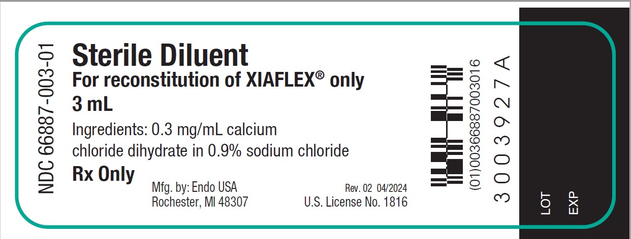 Sterile Diluent label