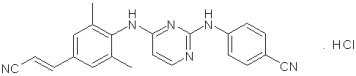 Rilpivirine hydrochloride chemical structure