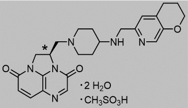 Gepotidacin mesylate dihydrate chemical structure