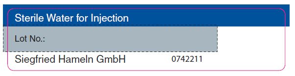 PRINCIPAL DISPLAY PANEL - Sterile Water for Injection Vial Label