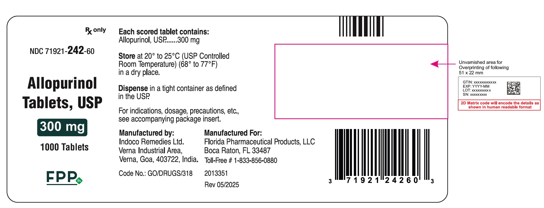 Allopurinol-Container-300 mg-1000