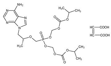 Tenofovir Disoproxil Fumarate Structural Formula