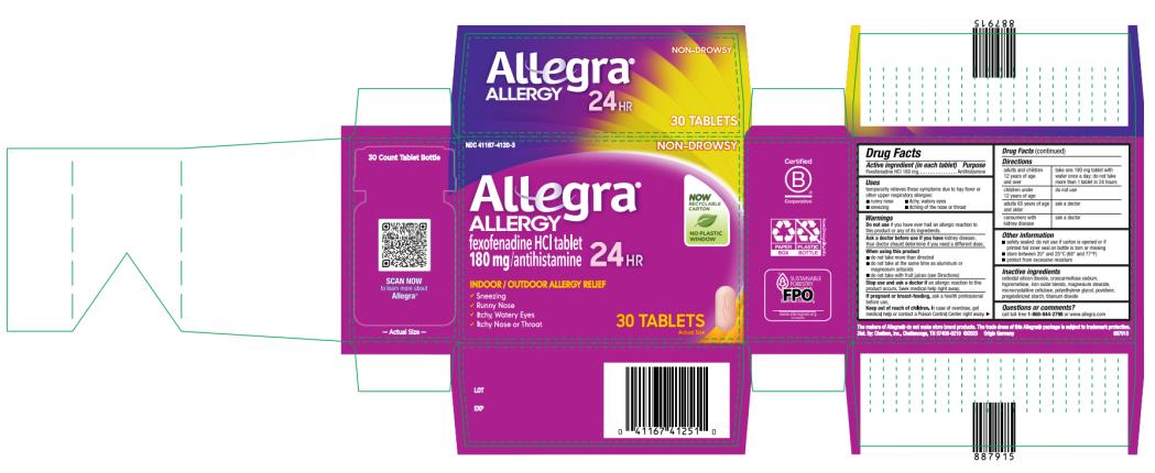 Allegra
ALLERGY
180 mg/ antihistamine
24 HR
40 TABLETS
