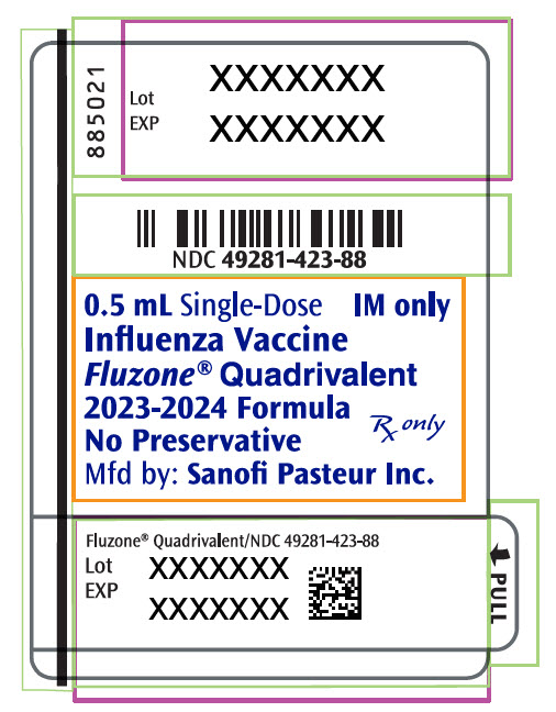 PRINCIPAL DISPLAY PANEL - 0.5 mL Syringe Label - 49281-423-88