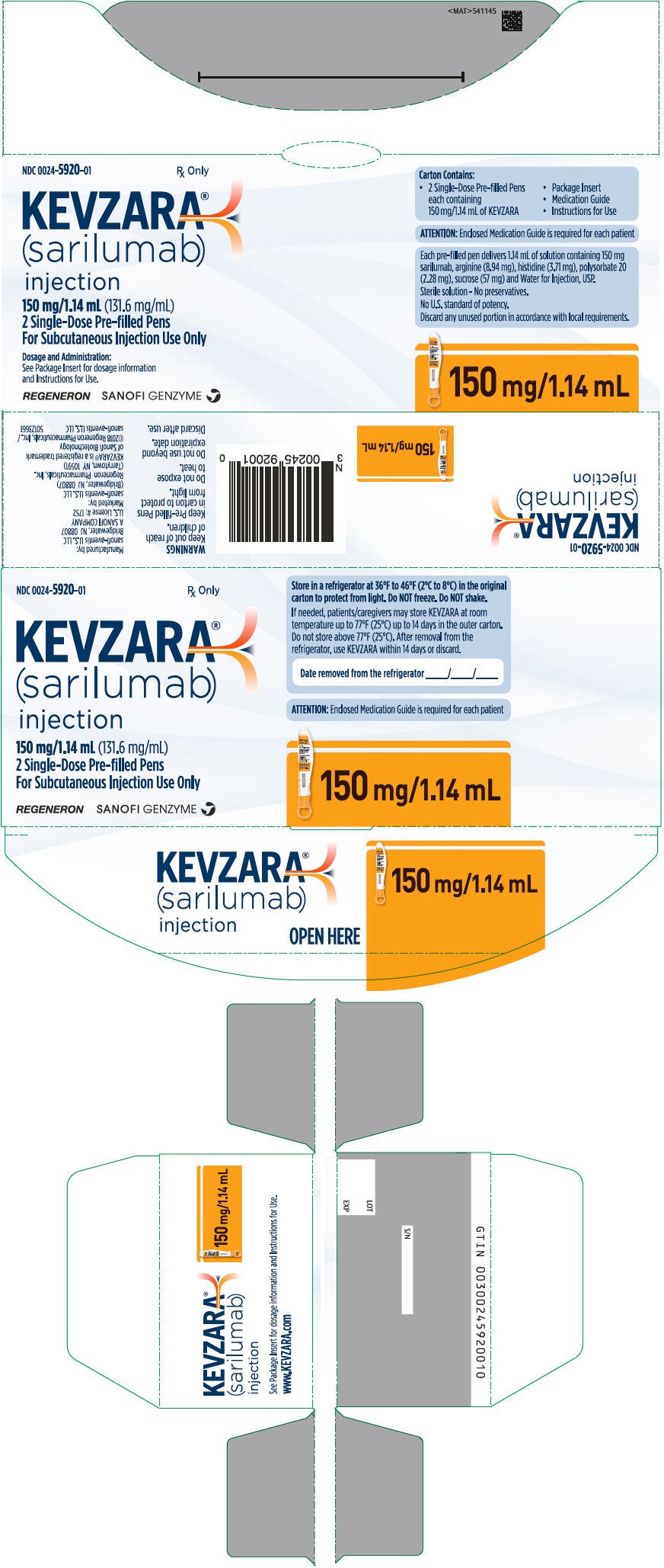 PRINCIPAL DISPLAY PANEL - 150 mg/1.14 mL Pen Carton