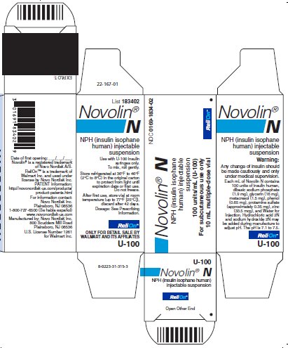 Image of Novolin N vial carton - ReliOn