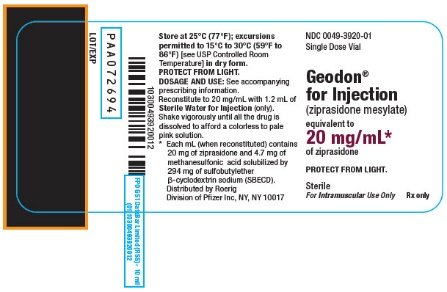 PRINCIPAL DISPLAY PANEL - 20 mg/mL Vial Label - 0049-3920-01