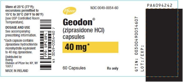 Principal Display Panel - 40 mg Capsule Bottle Label - 0054