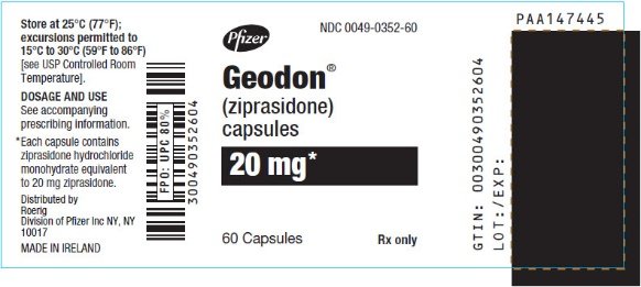 PRINCIPAL DISPLAY PANEL - 20 mg Capsule Bottle Label - 0352