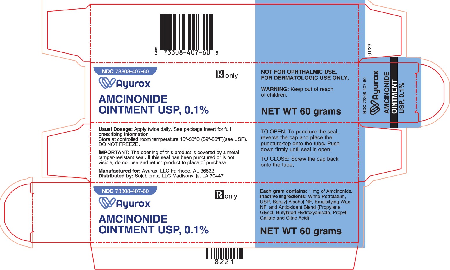 PACKAGE LABEL – PRINCIPAL DISPLAY PANEL – 60 G CARTON
