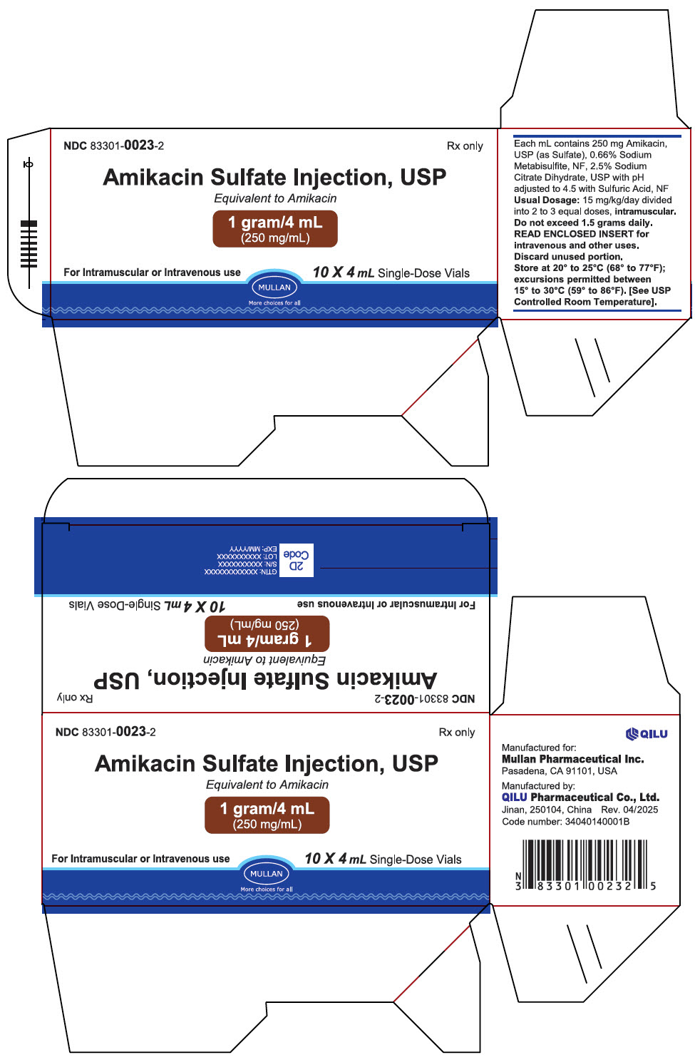 PRINCIPAL DISPLAY PANEL - 4 mL Vial Carton