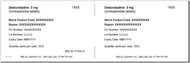 Desloratadine Orally Disintegrating Tablets 5 mg Container Label