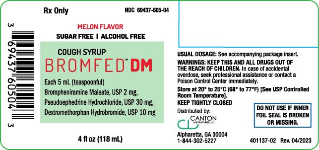 Bromfed DM 4 oz Botlle Label