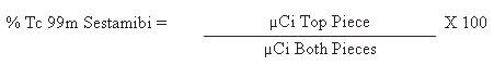 % Tc99m Calculation Formula