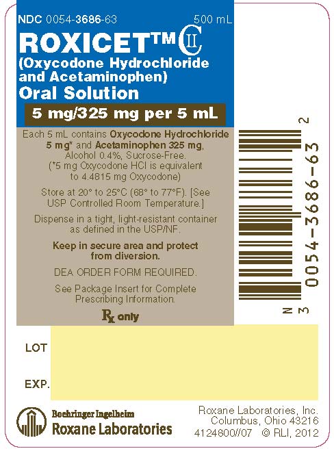 5 mg/325 mg/5 mL 500 mL