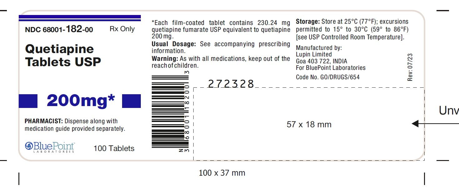 Quetiapine Tabs 200mg 100ct