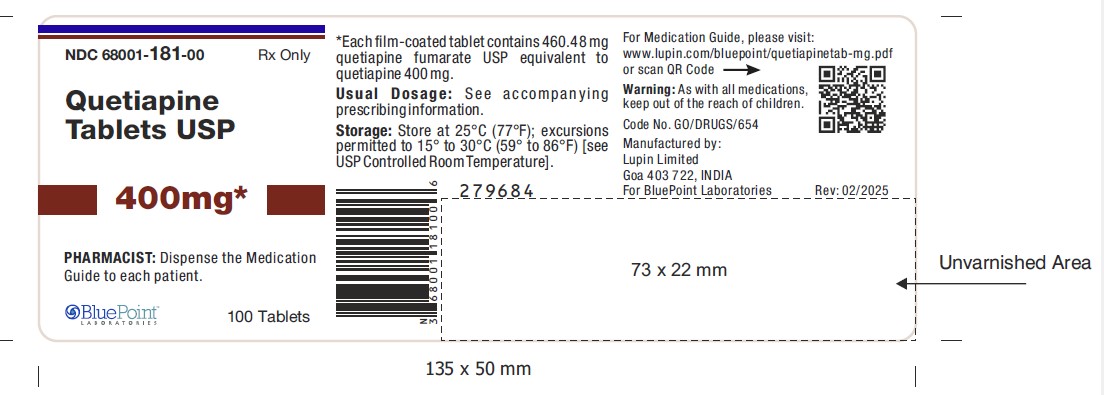 Quetiapine 400mg 100ct