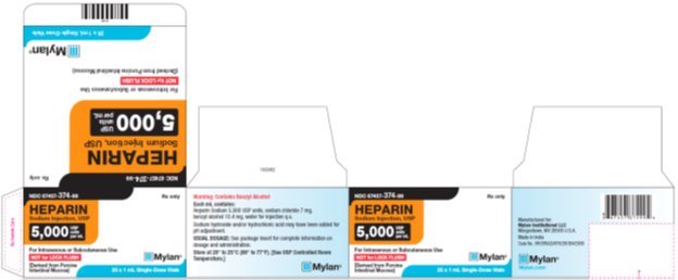 Heparin Sodium Injection, USP 50,000 USP units per 10 mL Carton Label