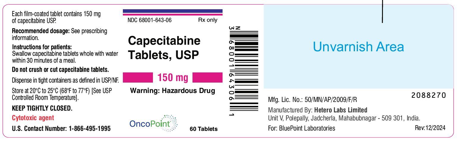Label- Capecitabine Tablets USP 150 mg