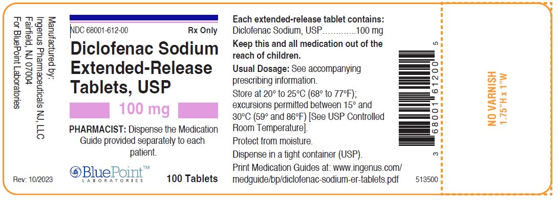 Bottle Label: Diclofenac Sodium ER Tablets USP 100 MG