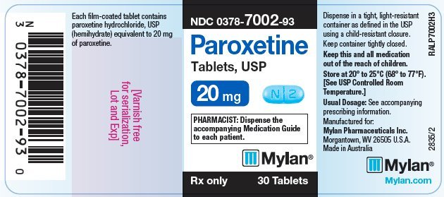 Paroxetine Package Insert Drugs