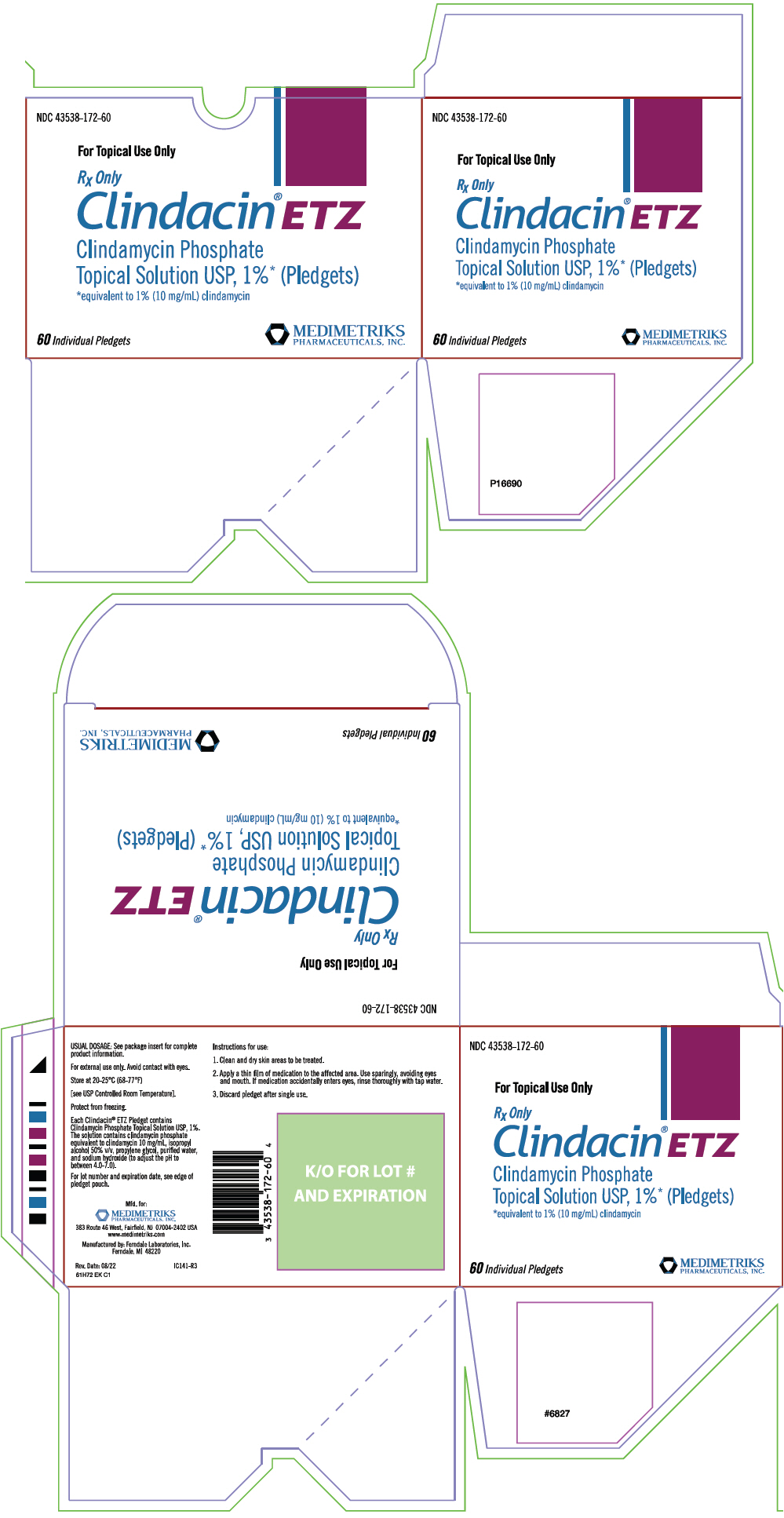 Principal Display Panel - 60 Pledget Carton