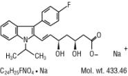 Fluvastatin sodium structural formula