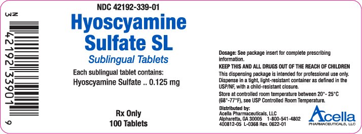 Hyoscyamine Sulfate Sublingual Tablet - FDA prescribing information