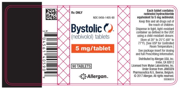 PRINCIPAL DISPLAY PANEL
Rx ONLY
NDC 0456-1405-90 
Bystolic®
(nebivolol) tablets 
5 mg/tablet
90 TABLETS
Allergan™

