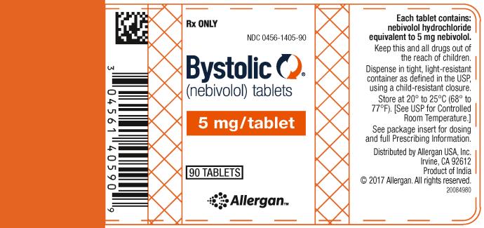 PRINCIPAL DISPLAY PANEL
Rx ONLY
NDC 0456-1405-90 
Bystolic®
(nebivolol) tablets 
5 mg/tablet
90 TABLETS
Allergan™
