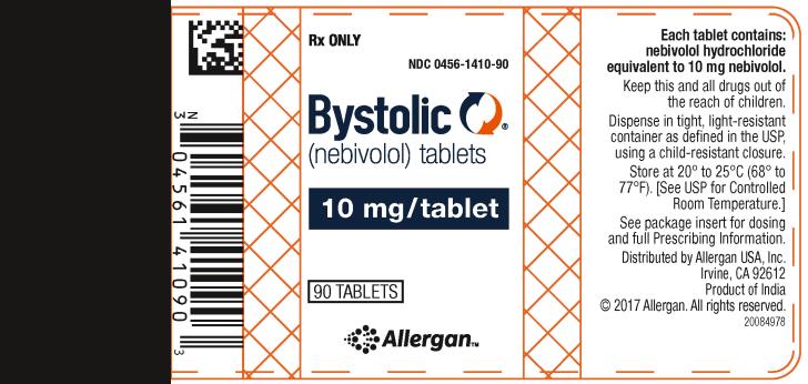 PRINCIPAL DISPLAY PANEL
 NDC 0456-1410-90
Rx ONLY 
Bystolic®
(nebivolol) tablets 
10 mg/tablet
90 TABLETS
Allergan™

