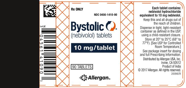 PRINCIPAL DISPLAY PANEL
Rx ONLY
NDC 0456-1410-90 
Bystolic®
(nebivolol) tablets 
10 mg/tablet
90 TABLETS
Allergan™
