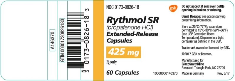 Rythmol SR 425 mg 60 count label