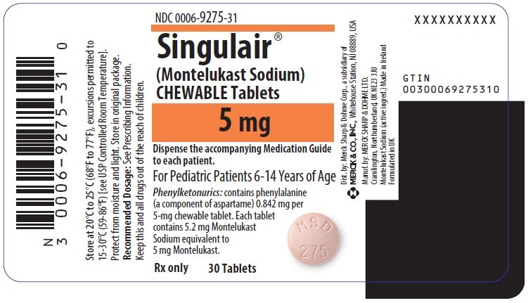 recommended singulair doses