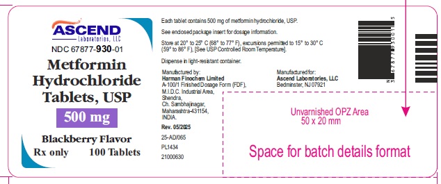 Container Label 500 mg 100 Counts