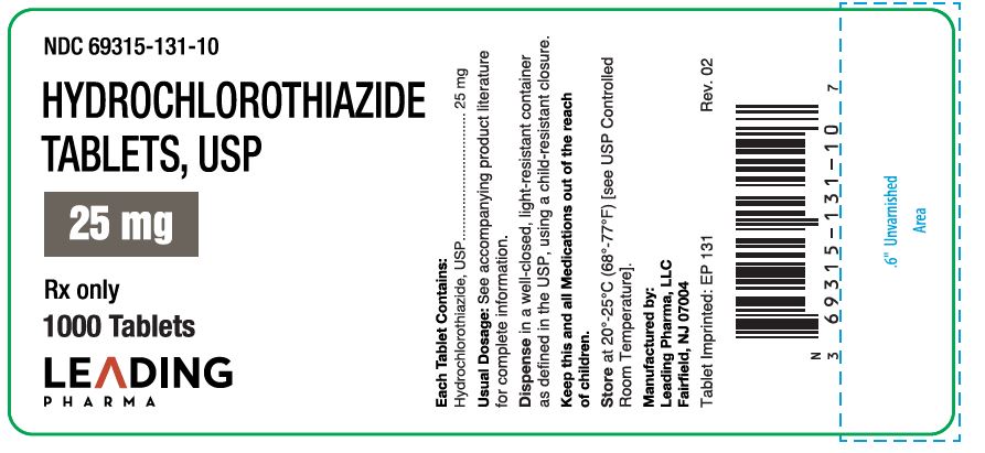 25 mg 1000 Count Label