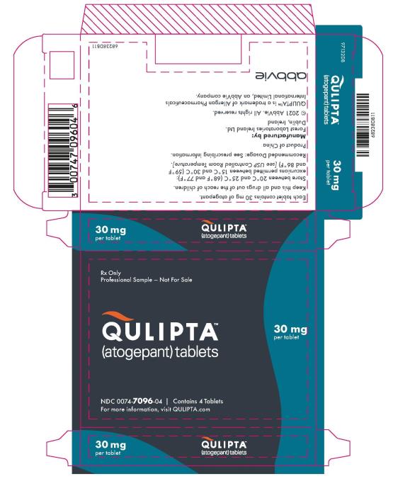 PRINCIPAL DISPLAY PANEL
NDC 0074-7094-30
Rx Only
QULIPTA®
(atogepant) tablets

60 mg
Contains 30 Tablets
