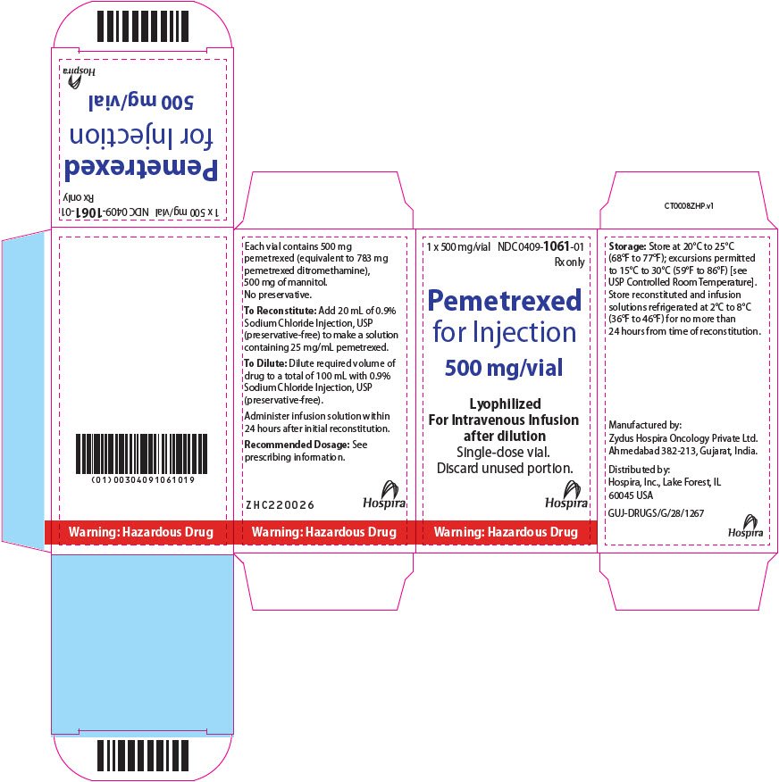 PRINCIPAL DISPLAY PANEL - 500 mg Vial Carton